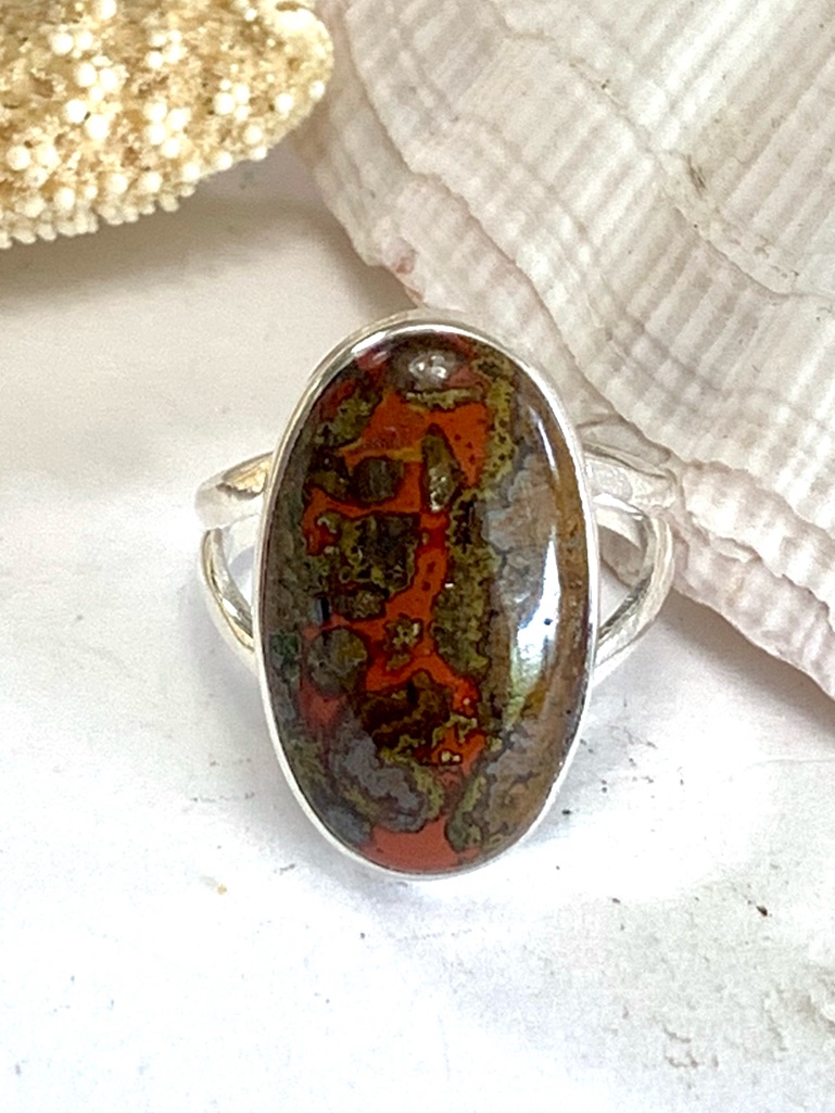 Moroccan Seam Agate Sterling Silver Ring